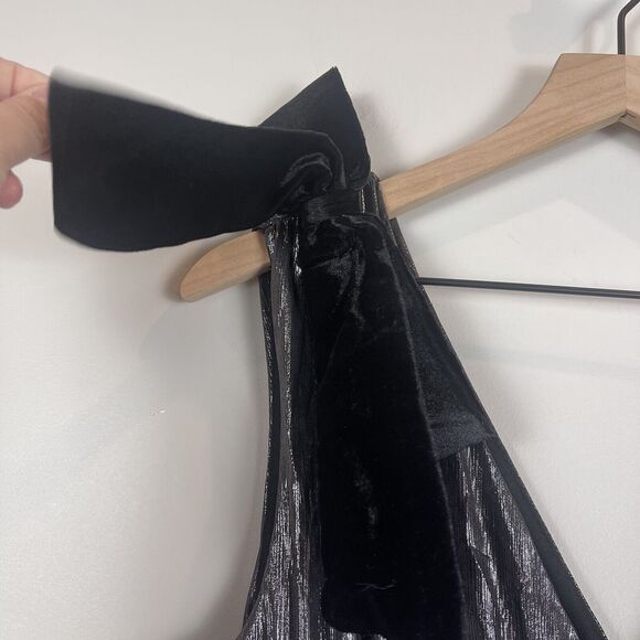 Sugar Lip Womens Maxi Dress Large Gunmetal Liquid Satin Tiered Whimsygoth Grunge - Picture 7 of 15